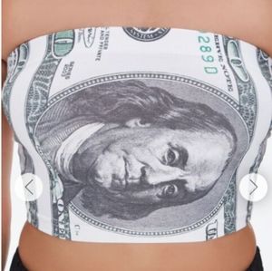 Money print tube top